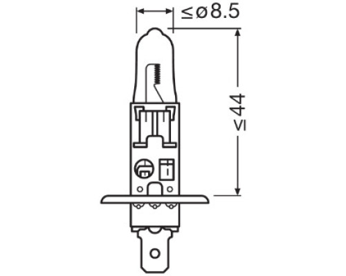 Лампочка OSRAM H1 12V 55W, P14.5S - 1 шт.