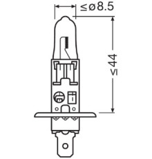 Лампочка OSRAM H1 12V, 55W P14.5S NIGHTBREAKERLASER - 1-ША ШТУКА