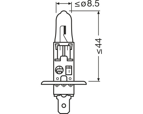 Лампочка OSRAM H1 12V, 55W P14.5S NIGHTBREAKERSILVER DUOBOX - 2 шт.