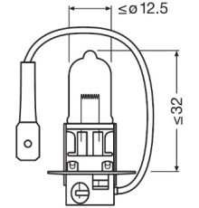 Лампочка OSRAM H3 12V 55W PK22S - 1 шт.