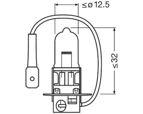 Лампочка OSRAM H3 12V 55W PK22S - 1 шт.