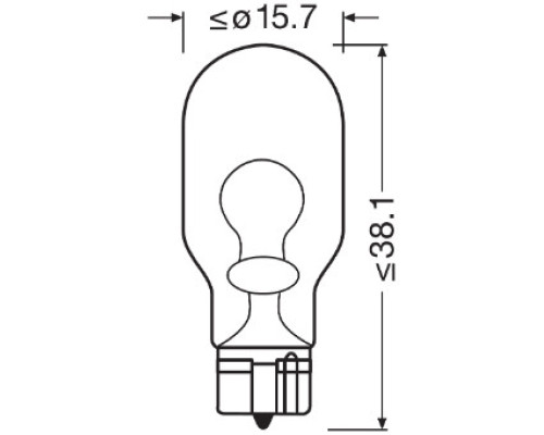 Лампочка OSRAM W16W 12V 16W, W2.1X9.5D, SV8.5-8 - 10 шт.