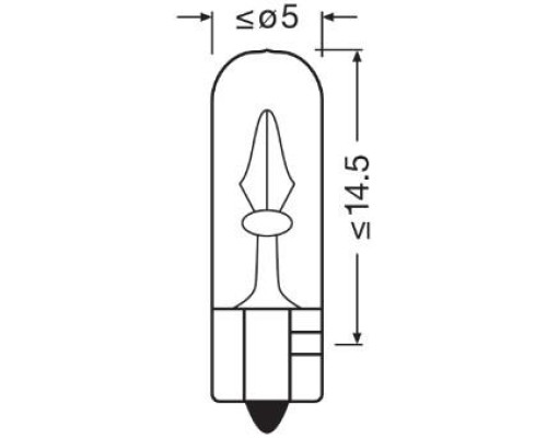 Лампочка поворотника OSRAM 1.2W 12V W2X4.6D 5XFS10 - 1 шт.