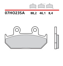 BREMBO 2026/05 KH124 SINTER SA ГАЛЬМІВНІ КОЛОДКИ ПЕРЕДНІ (ECE R90)