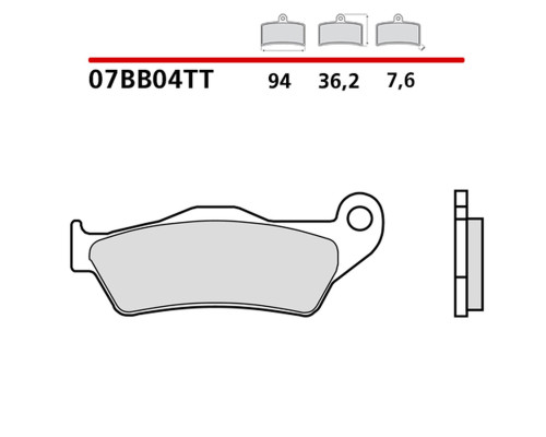 BREMBO 2026/05 KH181 ПОЗАШЛЯХОВІ/ДОРОЖНІ ГАЛЬМІВНІ КОЛОДКИ TT З ВУГЛЕЦЕВО-КЕРАМІЧНИХ СТІЙКІВ (НАПІВМЕТАЛЕВІ) ПЕРЕДНІ/ЗАДНІ (ECE R90)