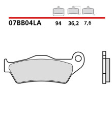 BREMBO 2026/05 KH181 ПЕРЕДНІ ГАЛЬМІВНІ КОЛОДКИ SINTER LA (ECE R90)