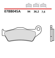 BREMBO 2026/05 KH181 SINTER SA ГАЛЬМІВНІ КОЛОДКИ ПЕРЕДНІ (ECE R90)