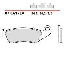 BREMBO 2026/05 KH185 SINTER LA ПЕРЕДНІ ГАЛЬМІВНІ КОЛОДКИ (ECE R90)