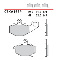 BREMBO 2026/05 KH192 SINTER SP ЗАДНІ ГАЛЬМІВНІ КОЛОДКИ (ECE R90)