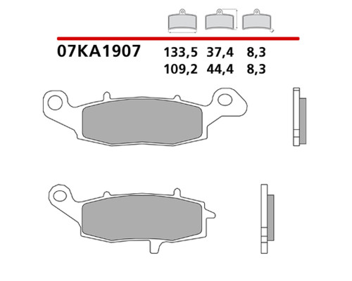 BREMBO 2026/05 KH229 СПРАВЖНІ КАРБОН-КЕРАМІЧНІ ГАЛЬМІВНІ КОЛОДКИ (НАПІВМЕТАЛЕВИЙ СПОСІБ OEM) ПЕРЕДНІ/ЗАДНІ