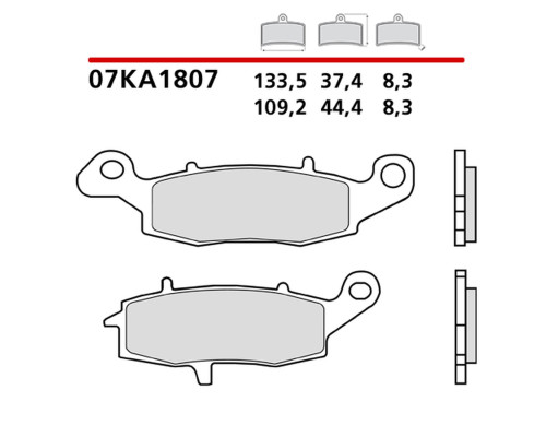 BREMBO 2026/05 KH231 СПРАВЖНІ КАРБОН-КЕРАМІЧНІ ГАЛЬМІВНІ КОЛОДКИ (НАПІВМЕТАЛЕВИЙ СПОСІБ OEM) ПЕРЕДНІ/ЗАДНІ