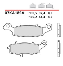 BREMBO 2026/05 KH231 SINTER SA ГАЛЬМІВНІ КОЛОДКИ ПЕРЕДНІ (ECE R90)