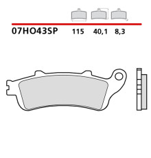 ГАЛЬМІВНІ КОЛОДКИ BREMBO 2026/05 KH261 / KH281 SINTER SP (СПЕЧЕНИЙ МЕТАЛ) ЗАДНІ (ECE R90)