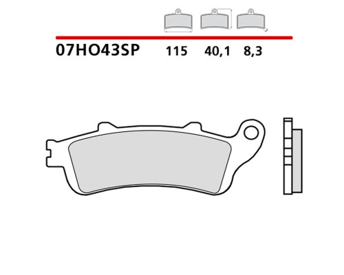 ГАЛЬМІВНІ КОЛОДКИ BREMBO 2026/05 KH261 / KH281 SINTER SP (СПЕЧЕНИЙ МЕТАЛ) ЗАДНІ (ECE R90)