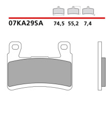 ГАЛЬМІВНІ КОЛОДКИ BREMBO 2026/05 KH265 / KH296 SINTER SA (СПЕЧЕНИЙ МЕТАЛ) ПЕРЕДНІ (ECE R90)