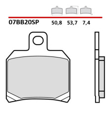 ГАЛЬМІВНІ КОЛОДКИ BREMBO 2026/05 KH266 SINTER SP (ECE R90) ЗАДНІ