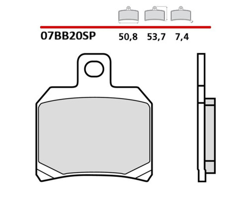 ГАЛЬМІВНІ КОЛОДКИ BREMBO 2026/05 KH266 SINTER SP (ECE R90) ЗАДНІ