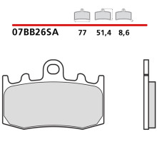 BREMBO 2026/05 KH335 SINTER SA ГАЛЬМІВНІ КОЛОДКИ ПЕРЕДНІ (ECE R90)