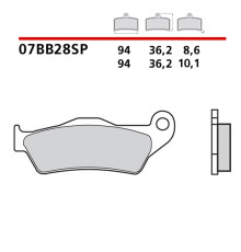 ГАЛЬМІВНІ КОЛОДКИ BREMBO 2026/05 KH363 SINTER SP (ECE R90) ЗАДНІ