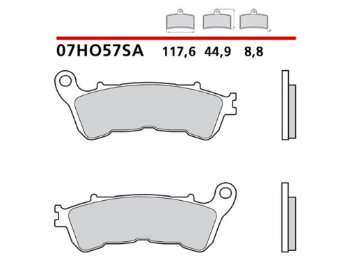 BREMBO 2026/05 KH388 ГАЛЬМІВНІ КОЛОДКИ ПЕРЕДНІ SINTER SA (ECE R90)