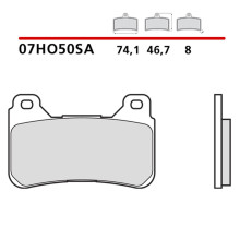 BREMBO 2026/05 KH390 SINTER SA ГАЛЬМІВНІ КОЛОДКИ ПЕРЕДНІ (ECE R90)