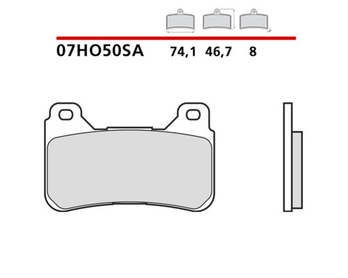 BREMBO 2026/05 KH390 SINTER SA ГАЛЬМІВНІ КОЛОДКИ ПЕРЕДНІ (ECE R90)