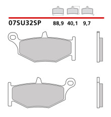 BREMBO 2026/05 KH419 SINTER SP ЗАДНІ ГАЛЬМІВНІ КОЛОДКИ (ECE R90)