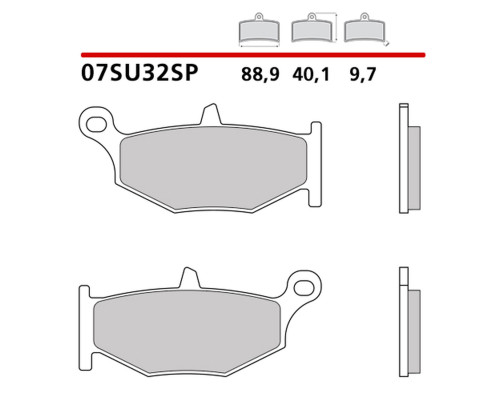 BREMBO 2026/05 KH419 SINTER SP ЗАДНІ ГАЛЬМІВНІ КОЛОДКИ (ECE R90)