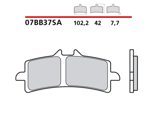 BREMBO 2026/05 KH447 SINTER SA ПЕРЕДНІ ГАЛЬМІВНІ КОЛОДКИ (ECE R90)