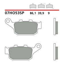 BREMBO 2026/05 KH496 SINTER SP ЗАДНІ ГАЛЬМІВНІ КОЛОДКИ (ECE R90)