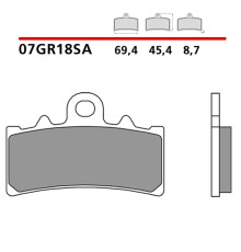 BREMBO 2026/05 KH606 SINTER SA ГАЛЬМІВНІ КОЛОДКИ ПЕРЕДНІ (ECE R90)