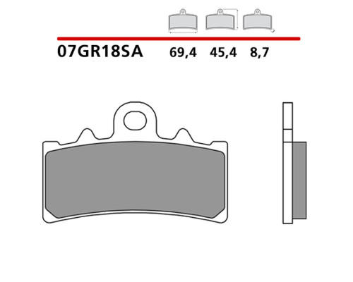 BREMBO 2026/05 KH606 SINTER SA ГАЛЬМІВНІ КОЛОДКИ ПЕРЕДНІ (ECE R90)