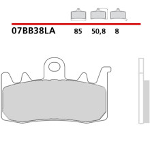 BREMBO 2026/05 KH630 SINTER LA ПЕРЕДНІ ГАЛЬМІВНІ КОЛОДКИ (ECE R90)