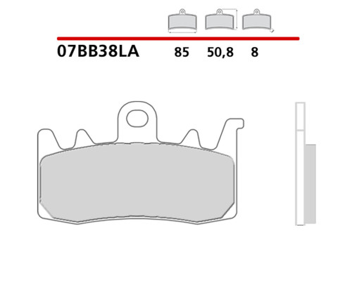 BREMBO 2026/05 KH630 SINTER LA ПЕРЕДНІ ГАЛЬМІВНІ КОЛОДКИ (ECE R90)