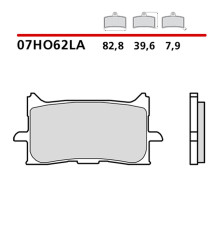 BREMBO 2026/05 KH679 ПЕРЕДНІ ГАЛЬМІВНІ КОЛОДКИ SINTER LA (ECE R90)