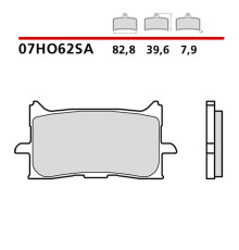 BREMBO 2026/05 KH679 SINTER SA ГАЛЬМІВНІ КОЛОДКИ ПЕРЕДНІ (ECE R90)