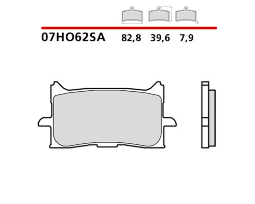 BREMBO 2026/05 KH679 SINTER SA ГАЛЬМІВНІ КОЛОДКИ ПЕРЕДНІ (ECE R90)