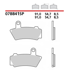 BREMBO 2026/05 KH748 SINTER SP ЗАДНІ ГАЛЬМІВНІ КОЛОДКИ (ECE R90)