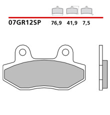 BREMBO 2026/05 KH86 SINTER SP ЗАДНІ ГАЛЬМІВНІ КОЛОДКИ (ECE R90)