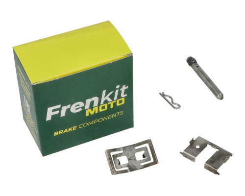 FRENKIT MOTO 2026/05 ФІКСУЮЧІ ПЛАСТИНКИ, ШТИФТИ ТА КОМПЛЕКТ ЗАХИСТУ ГАЛЬМІВНОГО СУПОРТА ДЛЯ BYBRE / BREMBO ПЕРЕДНЬОЇ ЧАСТИНИ F 650 GS / DAKAR '99-'07, F 700 / 750 '11-'22, F 800 GS / ADVENTURE '07-'18, G 650 GS / SERTAO '08-