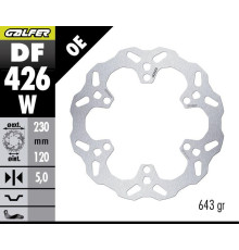 ЗАДНІЙ ГАЛЬМУДИЙ ДИСК GALFER KAWASAKI KLE 500 '26- (ХВИЛЯСТИЙ ФІКСОВАНИЙ) (230X120X5MM)