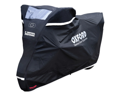 ВОДОЗАХИСНИЙ ЧОХОЛ ДЛЯ МОТОЦИКЛА OXFORD STORMEX, КОЛІР ЧОРНИЙ, РОЗМІР XL