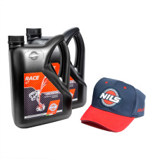 МОТОРНА ОЛИВА NILS PROMOTION 4T RACE SAE 10W40 100% СИНТЕТИЧНА 2 X4 L + ЧЕРВОНО-СИНЯ КРИШКА (AKC)