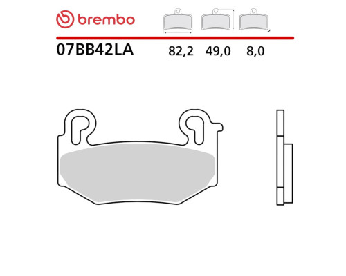 ГАЛЬМІВНІ КОЛОДКИ BREMBO 2026/06 KH779 ROAD SINTER LA (ECE R90) BMW R 1300 GS / ADV / R / RS / RT '23-'26