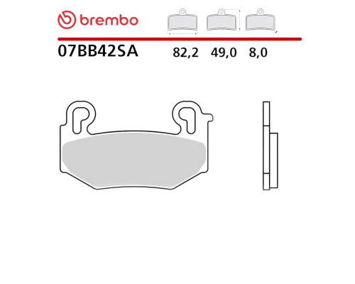 Гальмівні колодки BREMBO 2026/06 KH779 ROAD SINTER SA (ECE R90) BMW R 1300 GS / ADV / R / RS / RT '23-'26