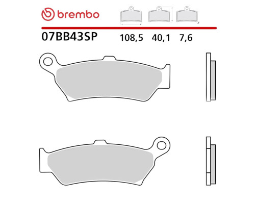 Гальмівні колодки BREMBO 2026/06 KH781 ROAD SINTER SP (ECE R90) BMW R 1300 GS / ADV / R / RS / RT '23-'26