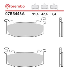 BREMBO 2026/06 ROAD SINTER SA ГАЛЬМІВНІ КОЛОДКИ (METALLIC SINTER) (ECE R90) APRILIA RSV4 / FACTORY '25, DUCATI PANIGALE V4 / STREETFIGHTER V4 '25-'26, KTM RC 990 R '26, MV AGUSTA BRUTALE 931 '26, NORTON MANX 1200 '26