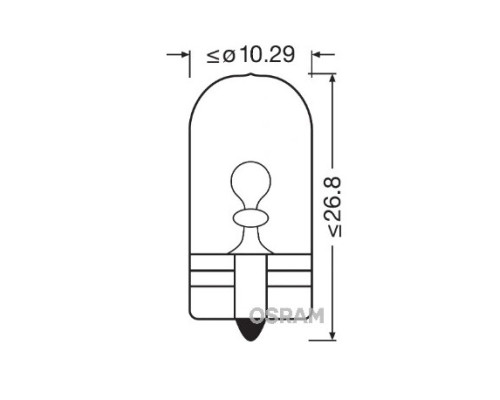 Лампочка OSRAM 12V 5W WY5W W2.1x9.5d (помаранчева - сигнал повороту) 1 шт.