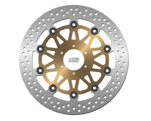 ПЕРЕДНІЙ ГАЛЬМІЙНИЙ ДИСК NG HONDA CBR 900 98-99 (310x62x5) (6x6.5MM) З ПЛАВАЮЧИМ ЗОЛОТИМ ЦЕНТРОМ