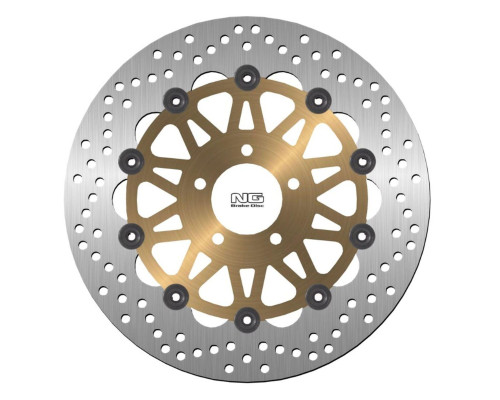 ПЕРЕДНІЙ ГАЛЬМІЙНИЙ ДИСК NG KAWASAKI ZZR 250 '90-'95 (300X61X4.5MM) (5X10.25MM) ЗОЛОТОГО КОЛІРУ, ЩІЛЬНИЙ